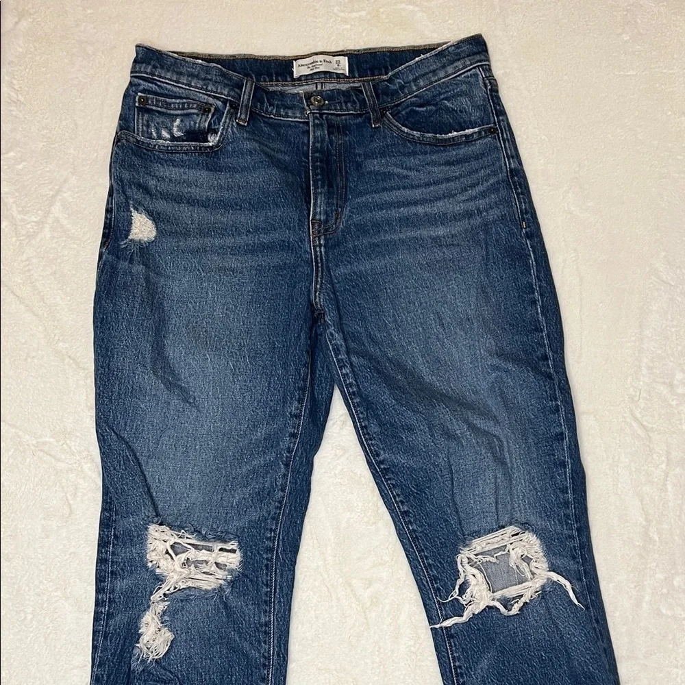 Abercrombie & Fitch The Boyfriend Mid Rise Denim Jeans Size 8